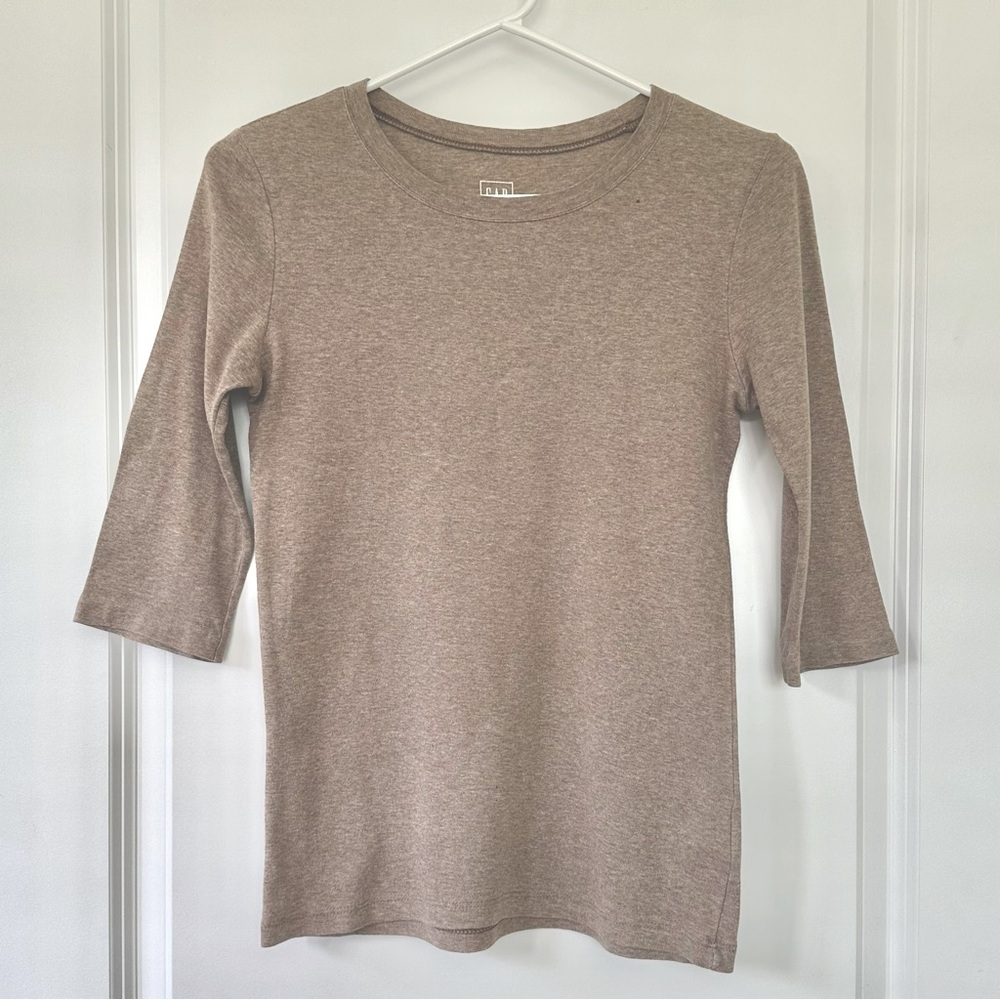 Gap Tan Elbow Sleeve Top